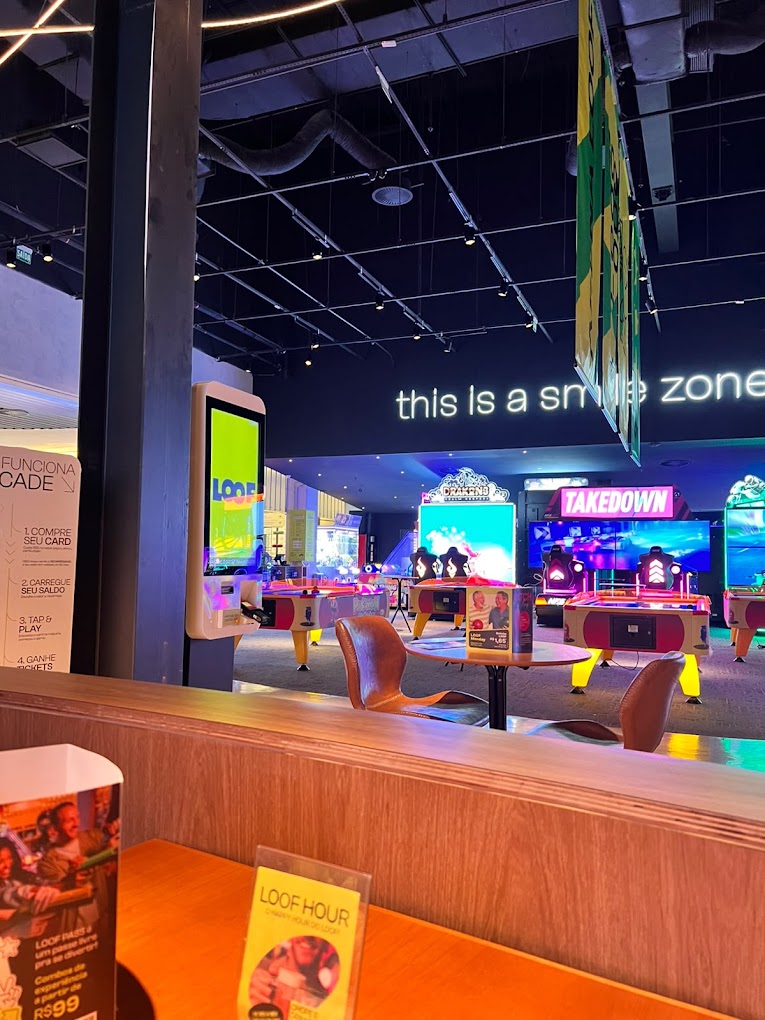 Área de arcade do Loof